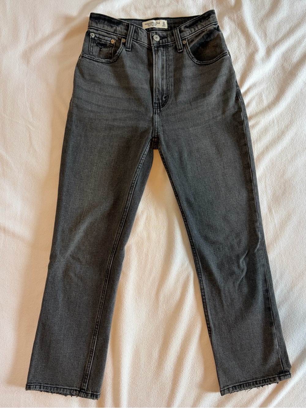 Abercrombie the Ankle Straight Ultra High Rise Jeans
